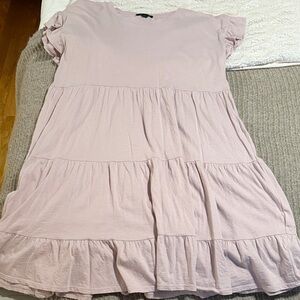 J. Crew Light Pink/Purple Ruffle Mini Dress- SIZE